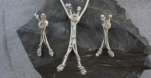 Celtic Twist pendant & earrings  in Sterling Silver created by Angela Kelly Jewellery 