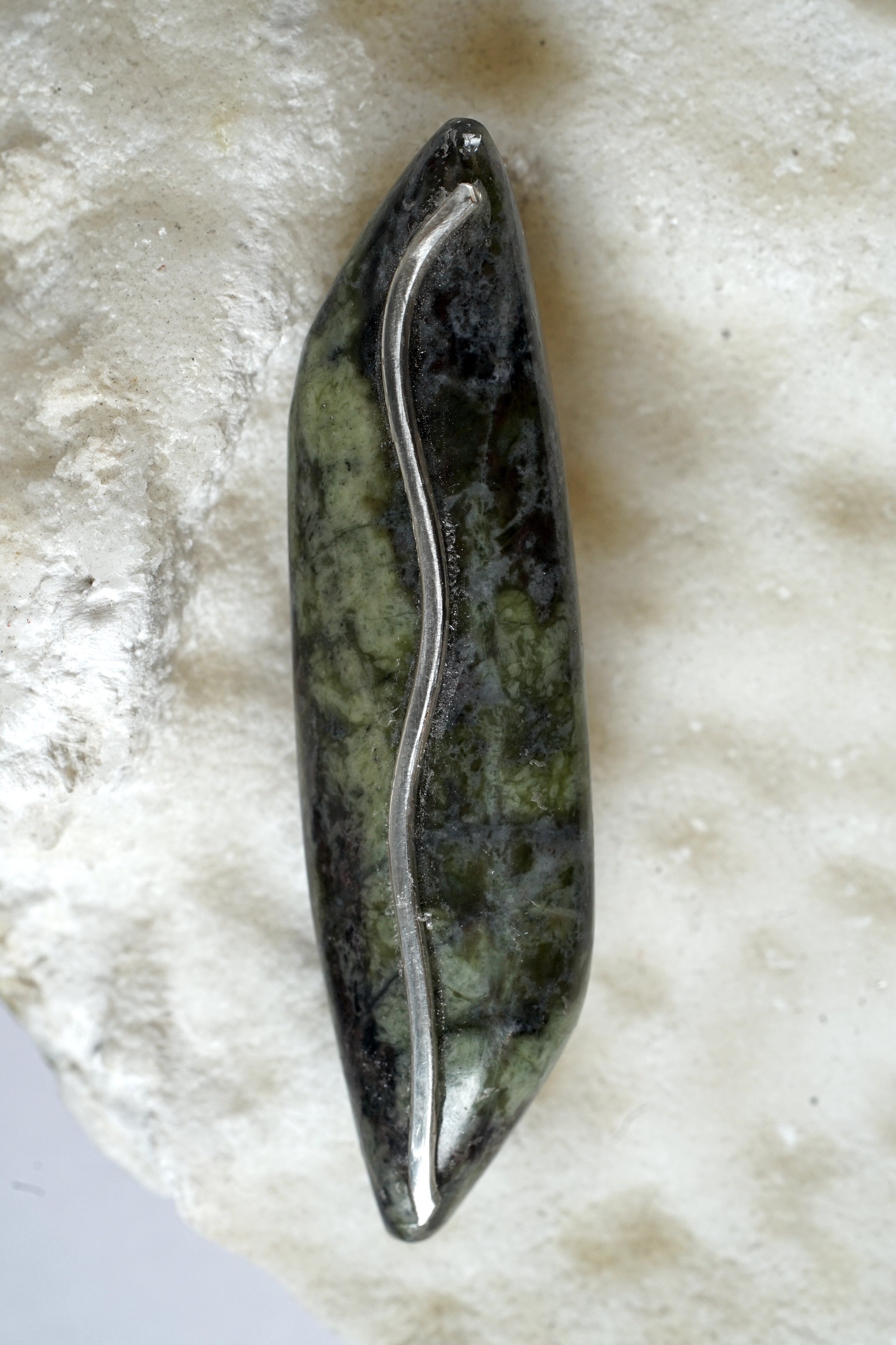 Connemara Marble & sterling silver rectangle brooch from Angela Kelly Jewellery Enniskillen Fermanagh