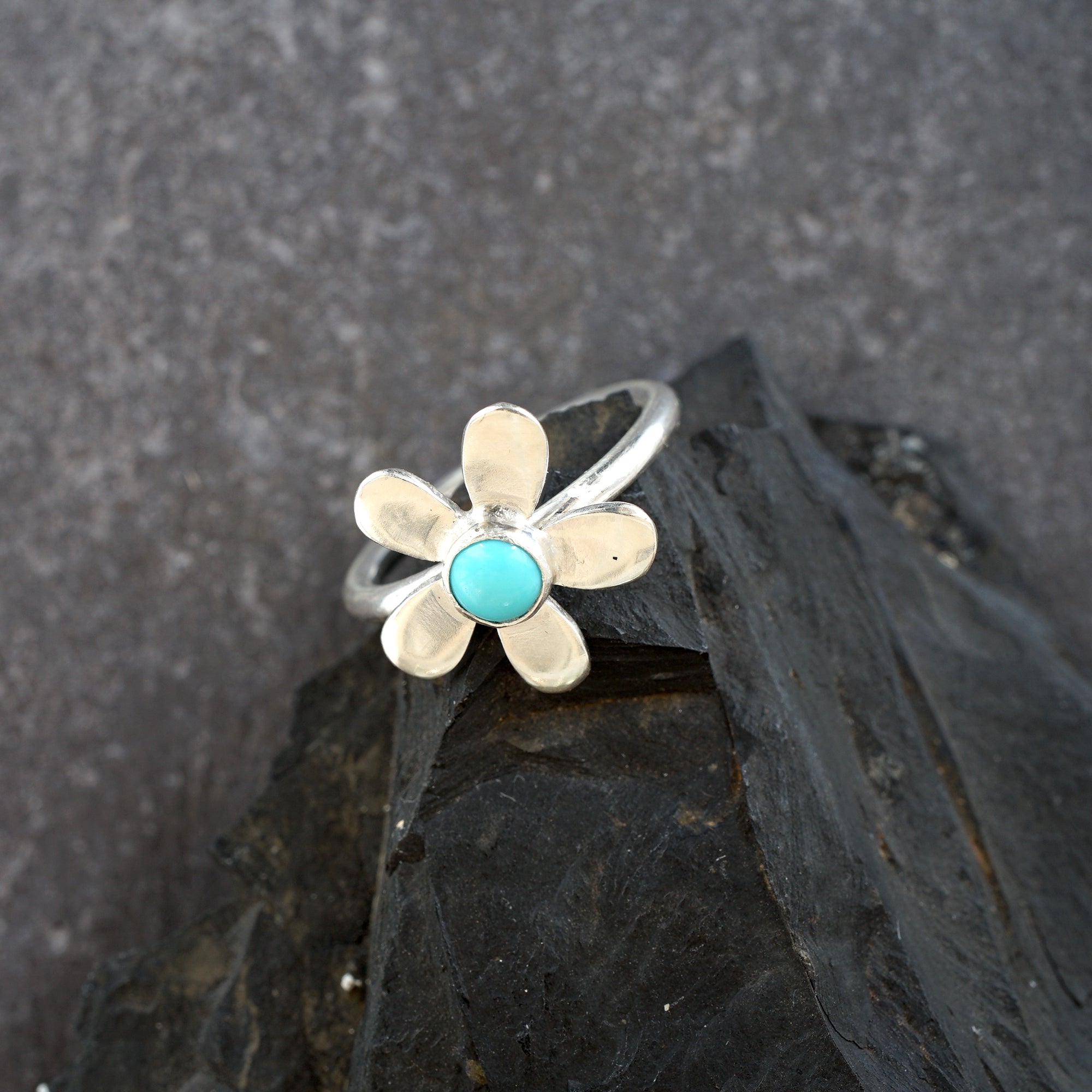 Daisy Chain sterling silver & turquoise ring from Angela Kelly Jewellery Enniskillen Fermanagh