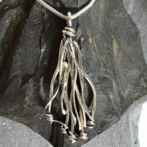 MV01P Making Waves pendant in sterling silver (oxidised) from Angela Kelly Jewellery Enniskillen Fermanagh