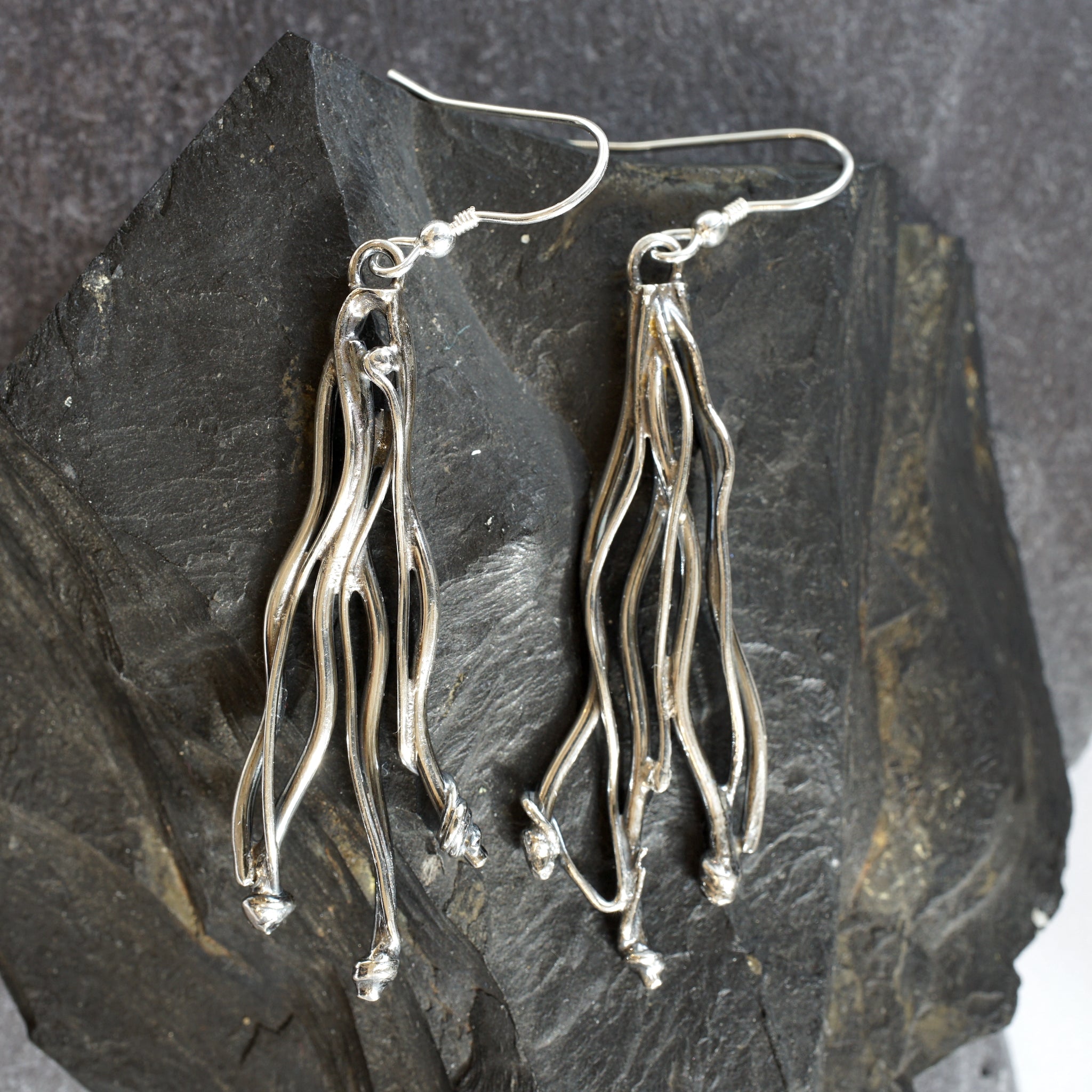 MV03E Making Waves earrings in sterling silver (long) from Angela Kelly Jewellery Enniskillen Fermanagh