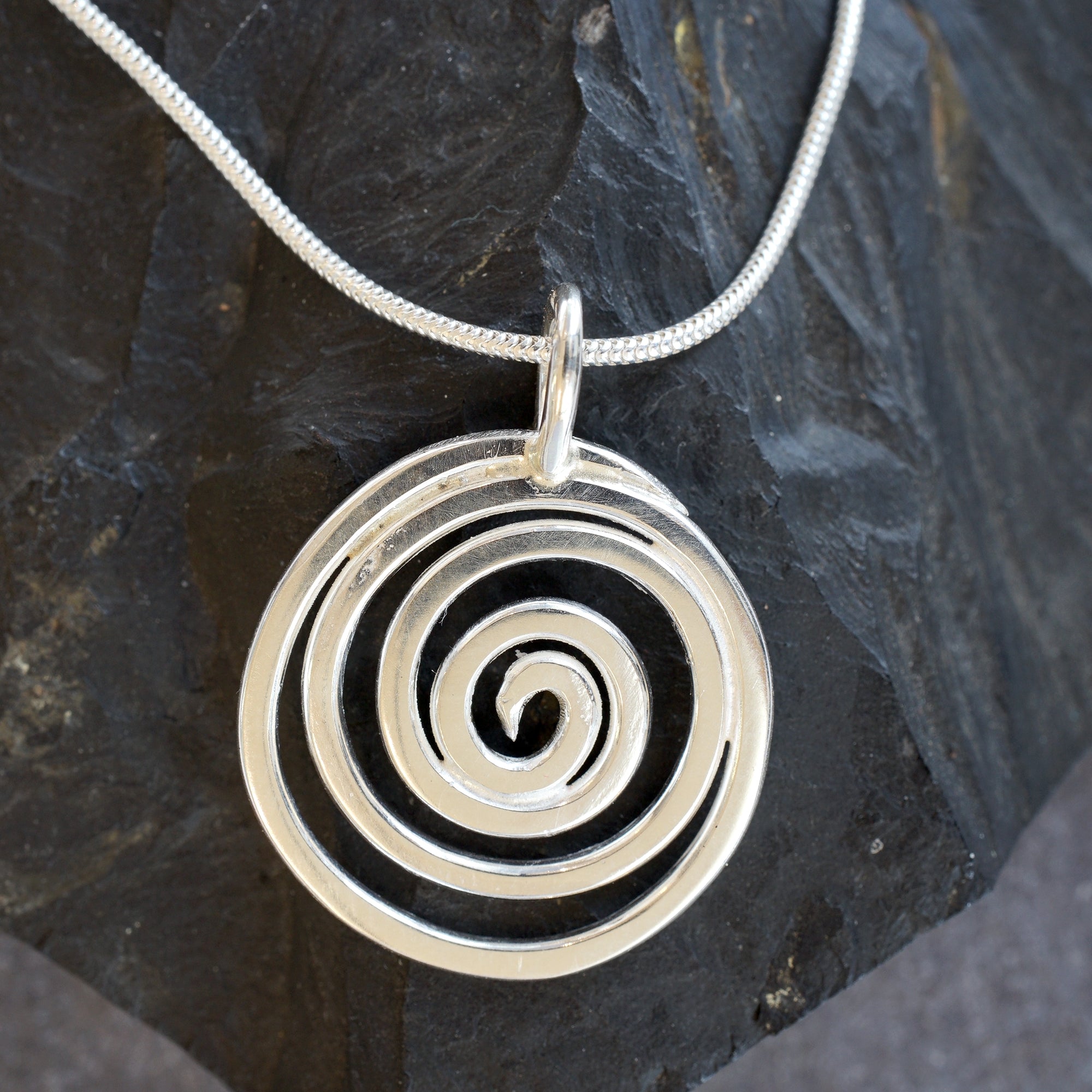 Sterling Silver Spiral Pendant (small) from Angela Kelly Jewellery Enniskillen Fermanagh