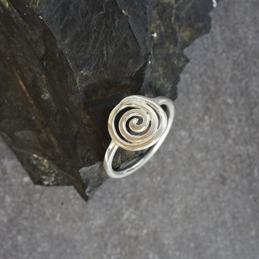 Sterling silver spiral ring from Angela Kelly Jewellery Enniskillen Fermanagh