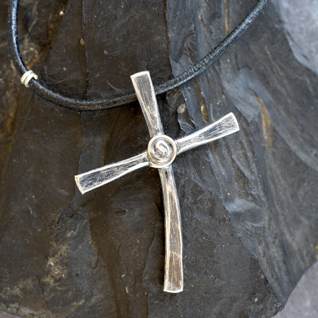 Sterling Silver and 9ct gold cross from Angela Kelly Jewellery Enniskillen Fermanagh
