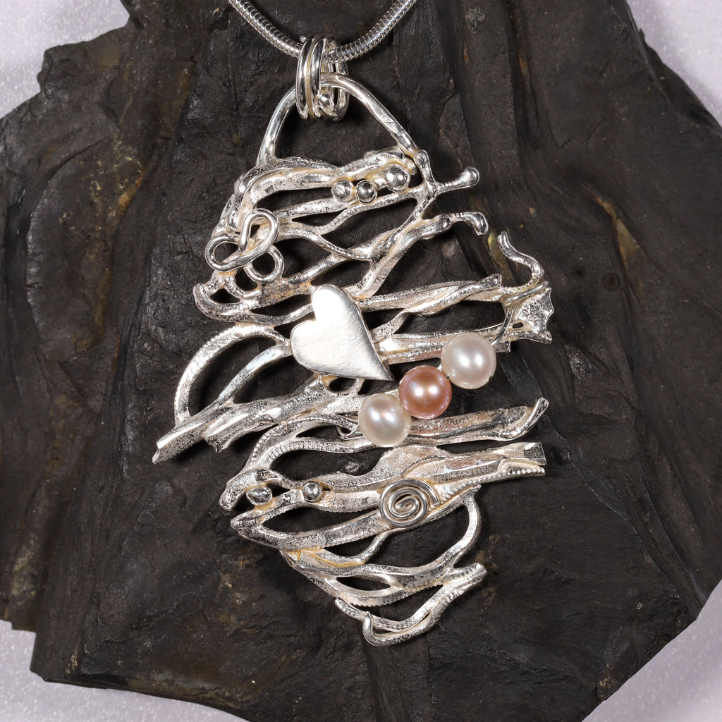 SF02P Sterling Silver Fusion Pendant with Pearls from Angela Kelly Jewellery Enniskillen Fermanagh