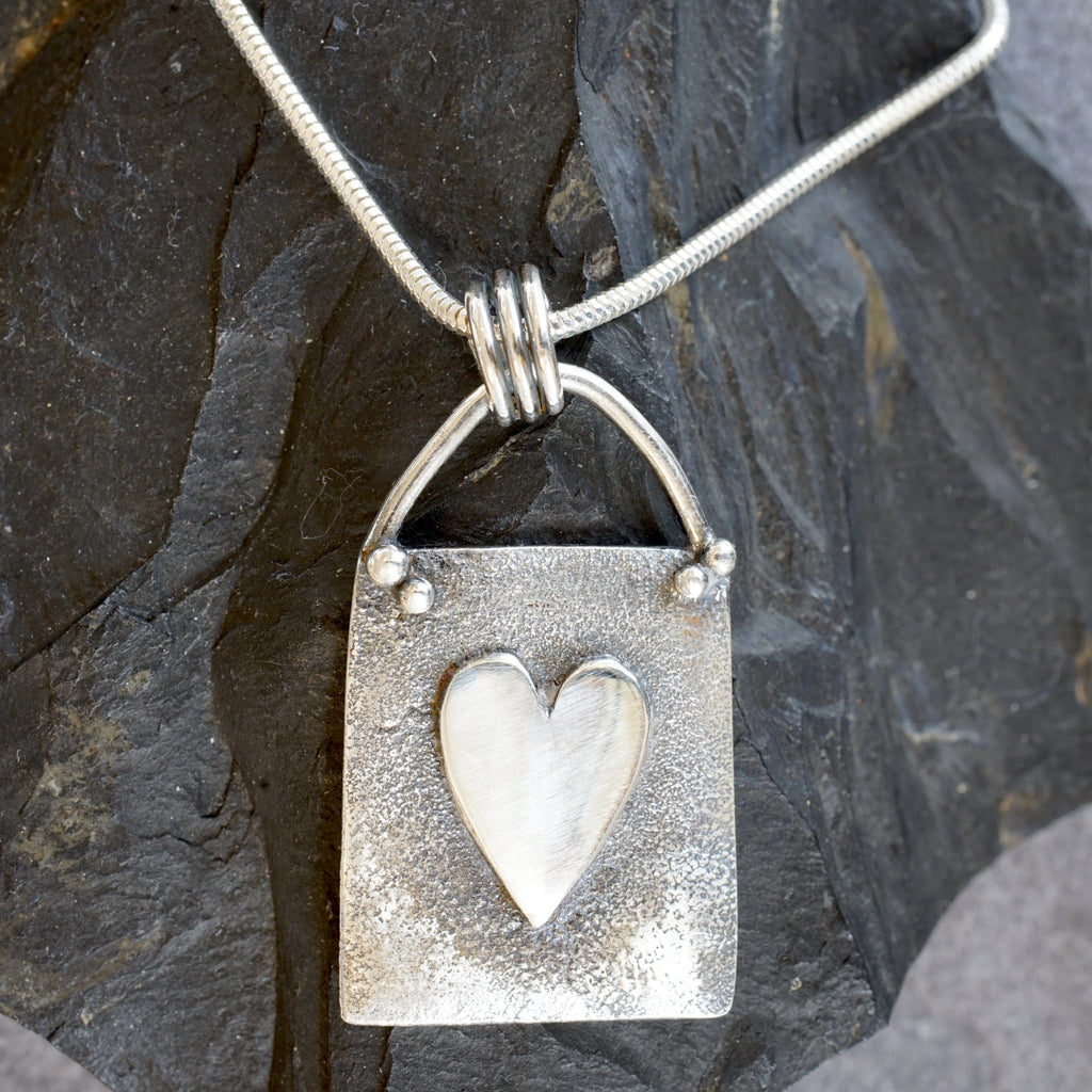 SH01P Silver Heart Pendant from Angela Kelly Jewellery Enniskillen Fermanagh